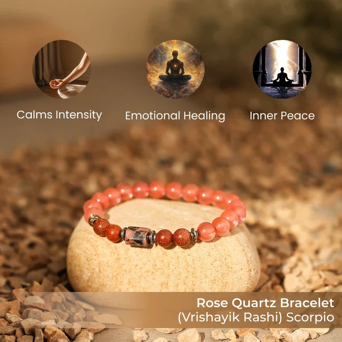 Rose Quartz Bracelet (Vrishchik Rashi) Scorpio - view 4