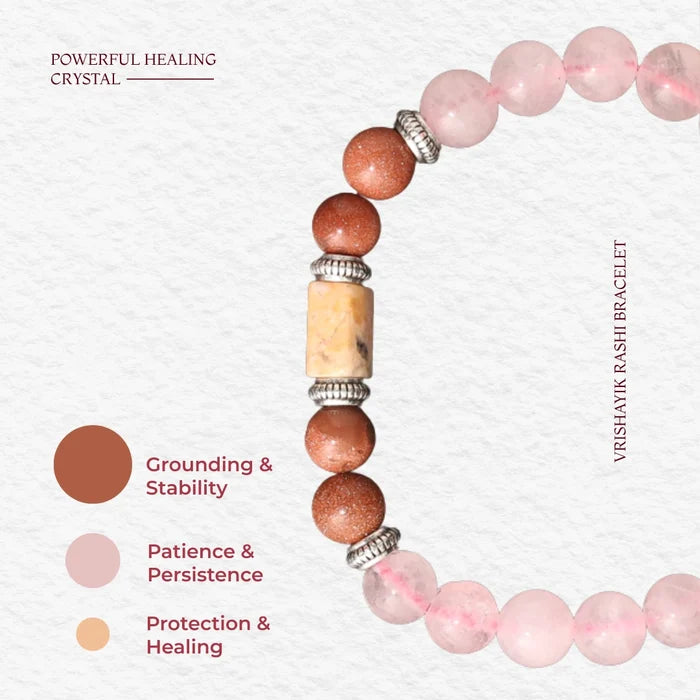 Rose Quartz Bracelet (Vrishchik Rashi) Scorpio - view 5