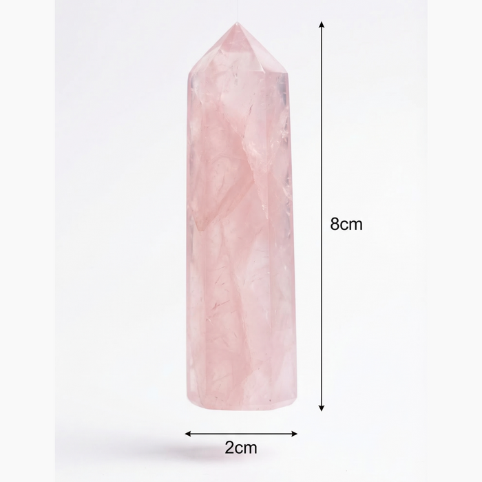 Rose Quartz Crystal Tower - view 2