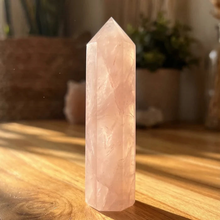 Rose Quartz Crystal Tower - view 3