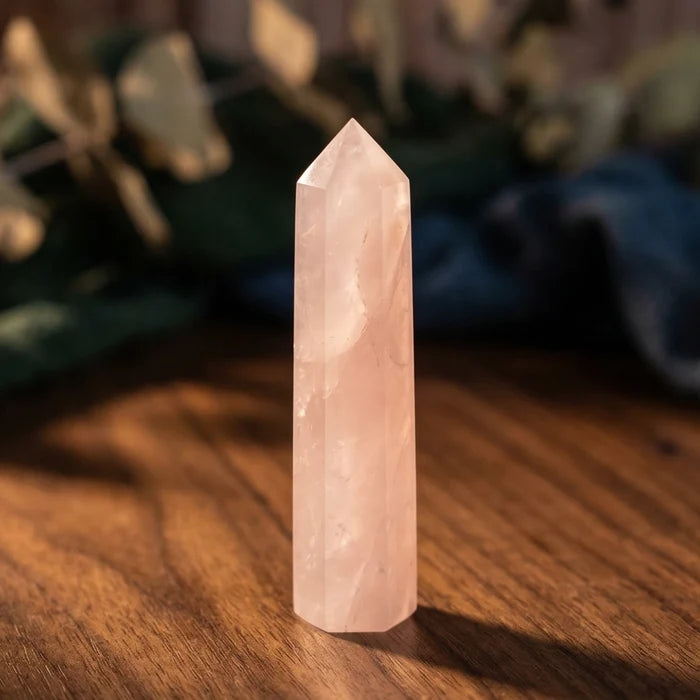 Rose Quartz Crystal Tower - view 4