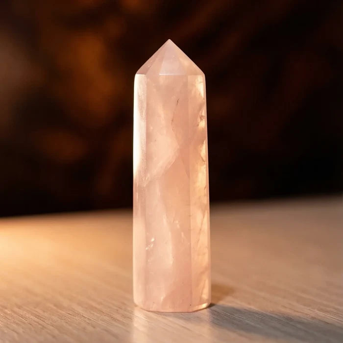 Rose Quartz Crystal Tower - view 5
