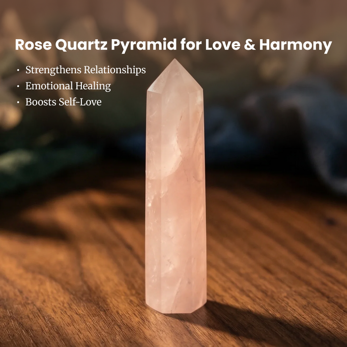 Rose Quartz Crystal Tower - view 6