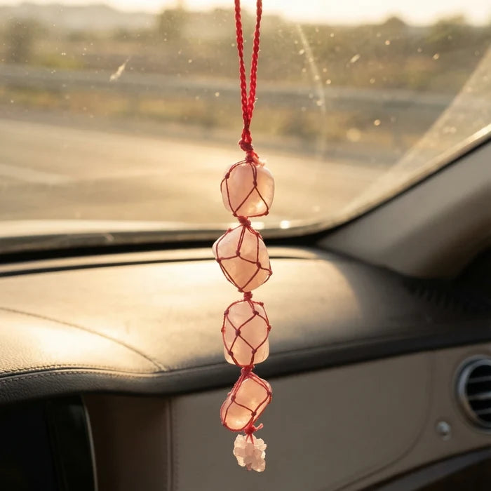 Rose Quartz Hanging for Home, Office & Car