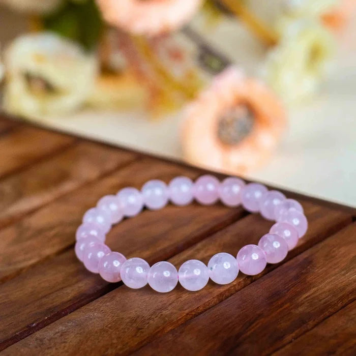 Rose Quartz Necklace & Bracelet Combo – For Love & Healing - view 2