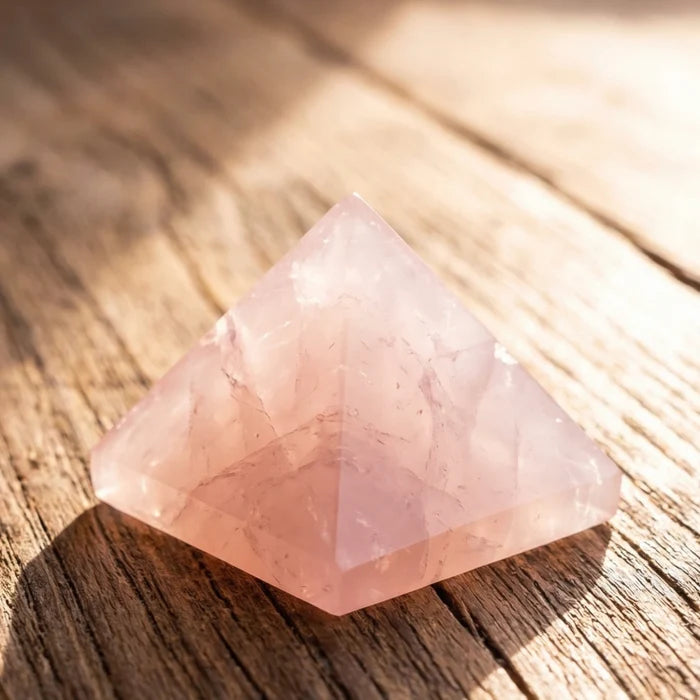 Rose Quartz Pyramid for Love & Harmony - view 2