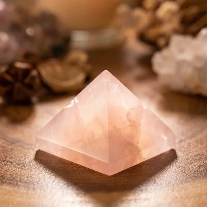 Rose Quartz Pyramid for Love & Harmony - view 3