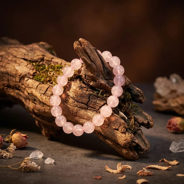 Rose Quartz Stone Bracelet - view 2
