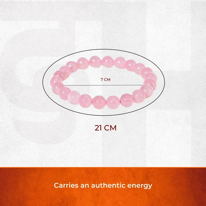 Rose Quartz Stone Bracelet - view 4