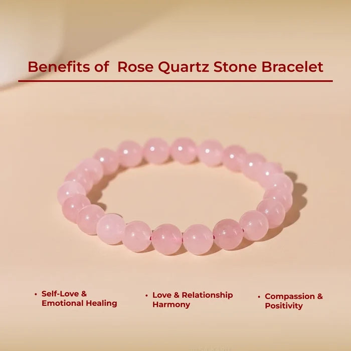 Rose Quartz Stone Bracelet - view 5