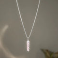 Rose Quartz Stone Locket with Chain