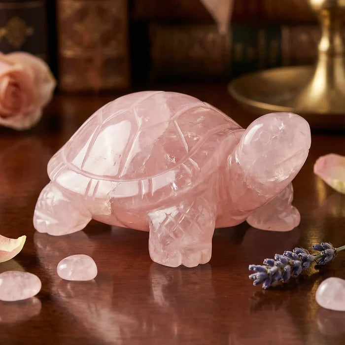 Rose Quartz Turtle - view 2
