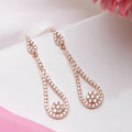 Rose Radiance Duo 925 Sterling Silver Drop Earrings