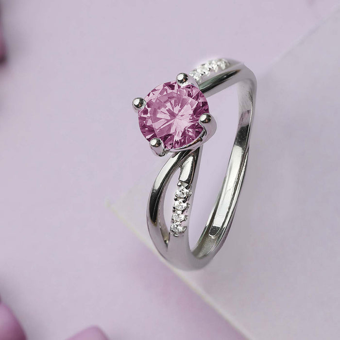925 Sterling Silver Solitaire Gemstone Rhodium Plated 925 Sterling Silver Ring for Women – Zavya