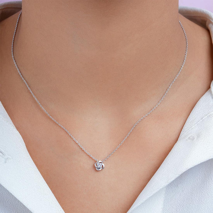 Rosebud Reverie Rhodium Plated 925 Sterling Silver Jewellery Set