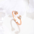 Rosy Affection Rose Gold-Plated 925 Sterling Silver Women's Ring (Adjustable)