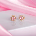 Rosy Delight Rose Gold-Plated 925 Sterling Silver Stud Earrings