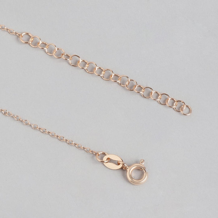 Rosy Devotion CZ-Heart 925 Sterling Silver Pendant with Chain