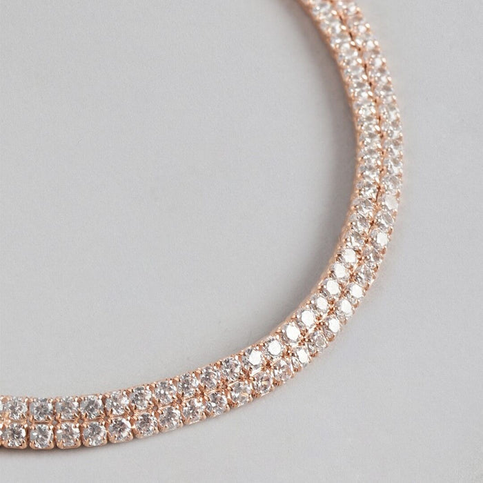 Rosy Elegance Adjustable Rose Gold Plated 925 Sterling Silver Bracelet