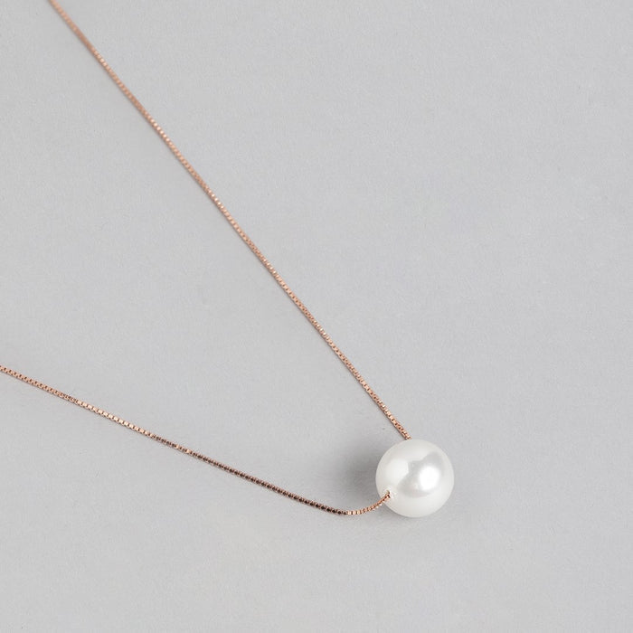 Rosy Elegance Rose Gold-Plated 925 Sterling Silver Jewelry Set with Freshwater Pearls