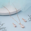 Rosy Radiance 925 Sterling Silver Jewelry Set with Cubic Zirconia