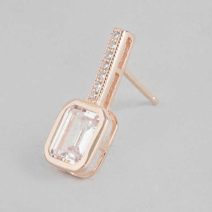 Rosy Radiance 925 Sterling Silver Jewelry Set with Cubic Zirconia
