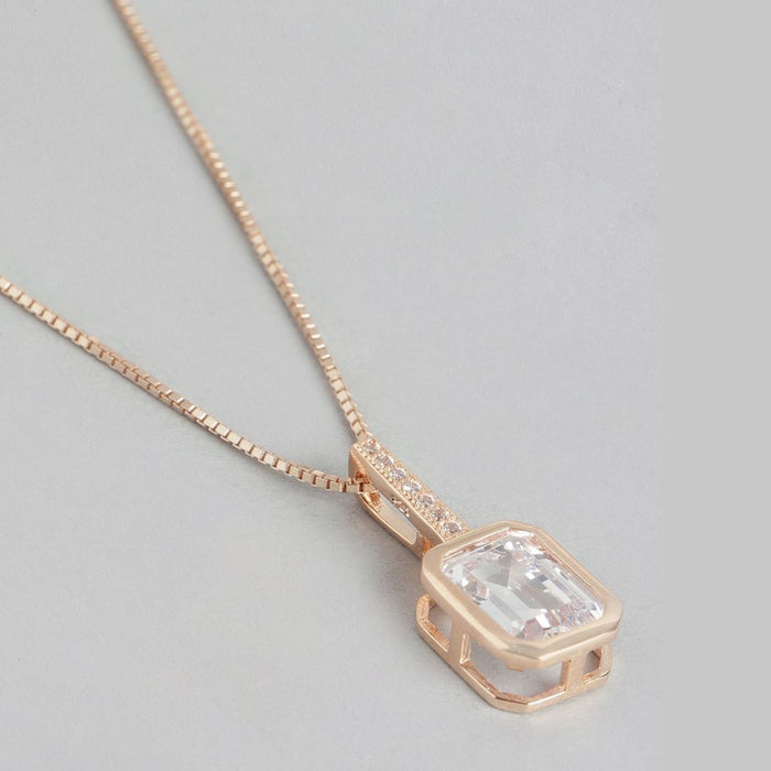 Rosy Radiance 925 Sterling Silver Jewelry Set with Cubic Zirconia