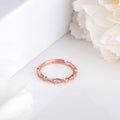 Rosy Radiance Rose Gold-Plated 925 Sterling Silver Ring for Her (Adjustable)