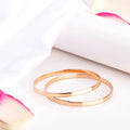 Rosy Splendor Rose Gold-Plated 925 Sterling Silver Bangle