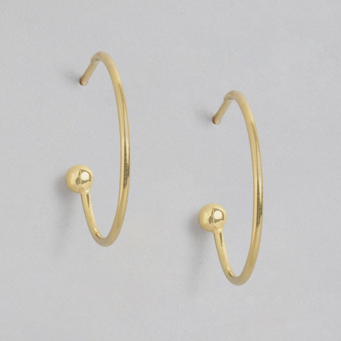 Rounded Drop Gold Plated Earring
