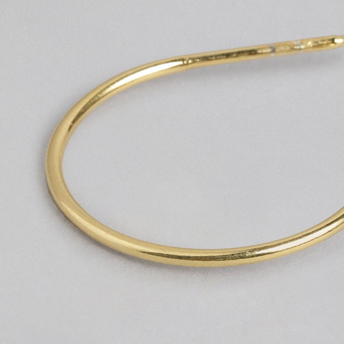Rounded Drop Gold Plated Earring