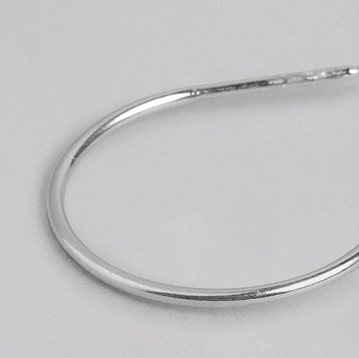 Rounded Gold & Rhodium Plated Hoops 925 Sterling Silver Earring Combo