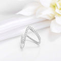 Royal Elegance Rhodium Plated 925 Sterling Silver Women's Vanki Ring
