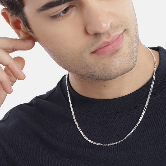 Royal Links 925 Sterling Silver Link Chain with Lobster Claw for Men