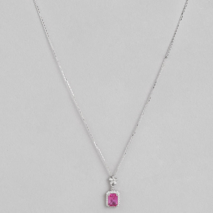 Ruby Clover  925 Sterling Silver Necklace