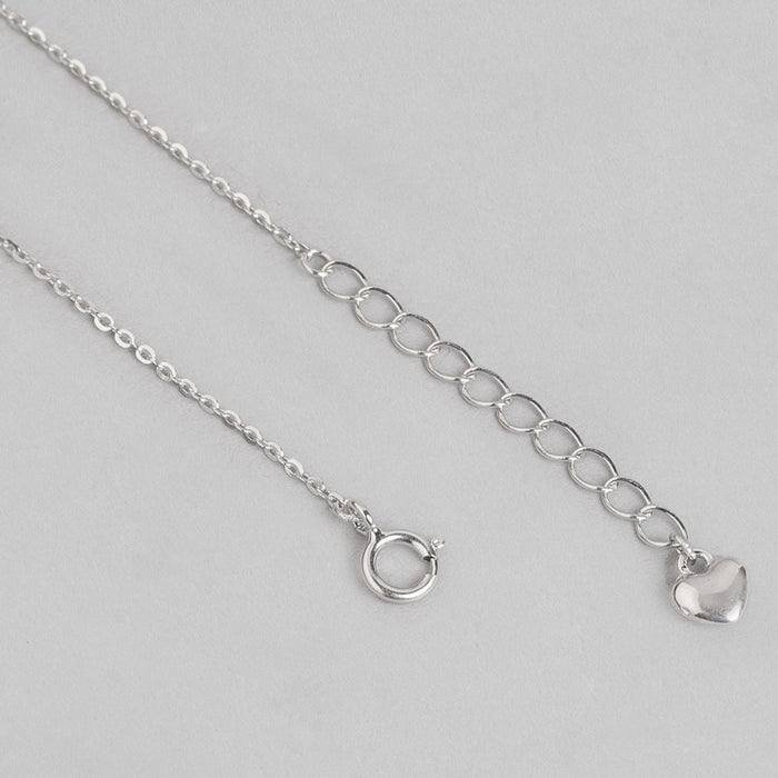 Ruby Clover Lady 925 Sterling Silver CZ Necklace (Zavya Signature)