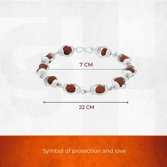 Rudraksha Bracelet With Silver Caps - view 2