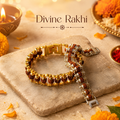 Rudraksha Chain Bracelet with 5 Mukhi beads on a gold-plated chain