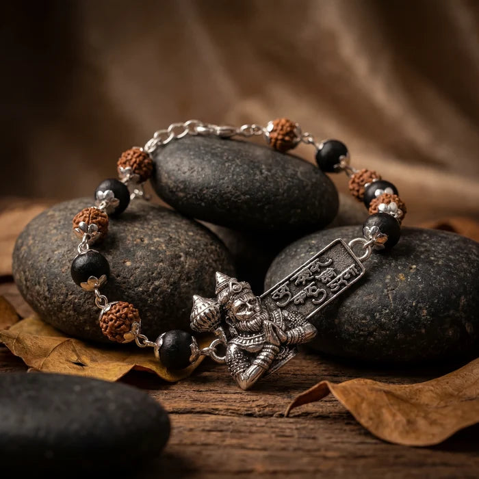 Rudraksha Karungali Hanuman Rakshak Bracelet