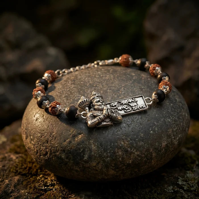 Rudraksha Karungali Hanuman Rakshak Bracelet - view 3