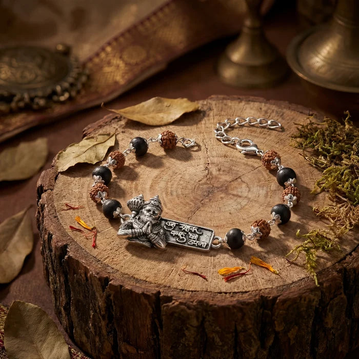Rudraksha Karungali Hanuman Rakshak Bracelet - view 4