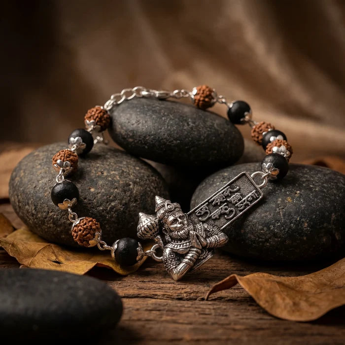 Rudraksha Karungali Hanuman Rakshak Bracelet - view 5