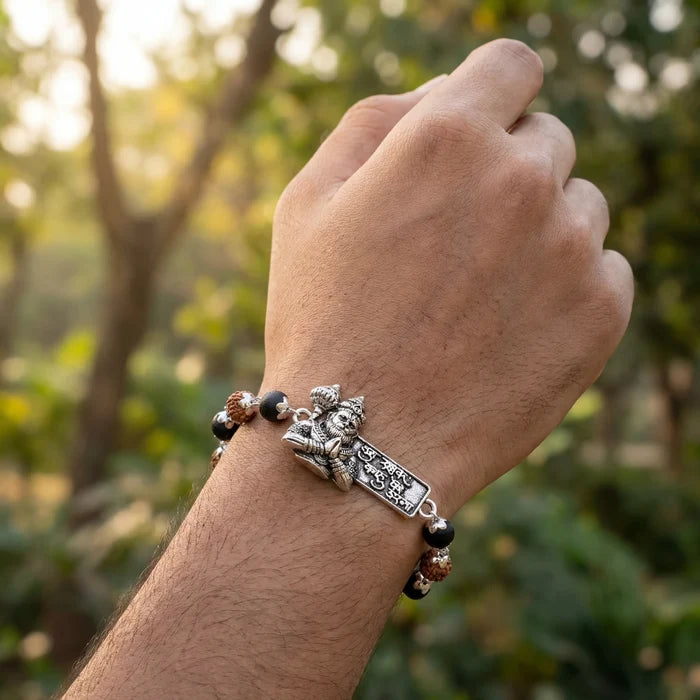 Rudraksha Karungali Hanuman Rakshak Bracelet - view 6