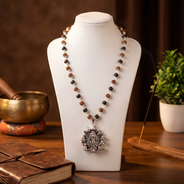 Rudraksha karungali Mala with 12 Jyotirling Shiv Pendant