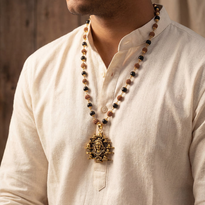 Rudraksha karungali Mala with 12 Jyotirling Shiv Pendant - view 3