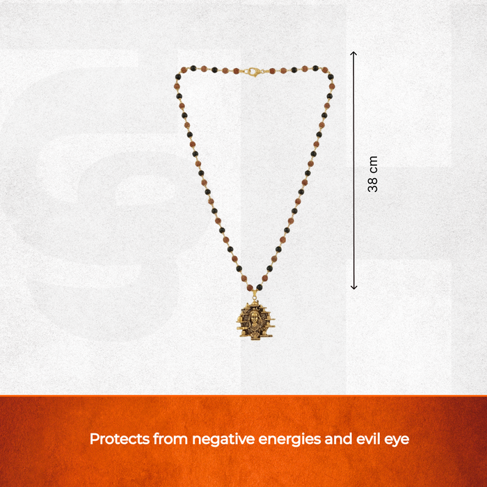 Rudraksha karungali Mala with 12 Jyotirling Shiv Pendant - view 4