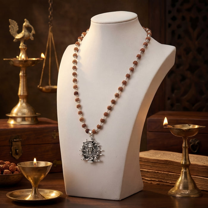 Rudraksha Mala with 12 Jyotirling Shiv Pendant
