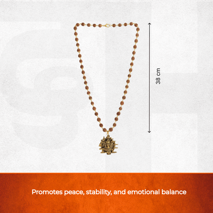 Rudraksha Mala with 12 Jyotirling Shiv Pendant - view 2
