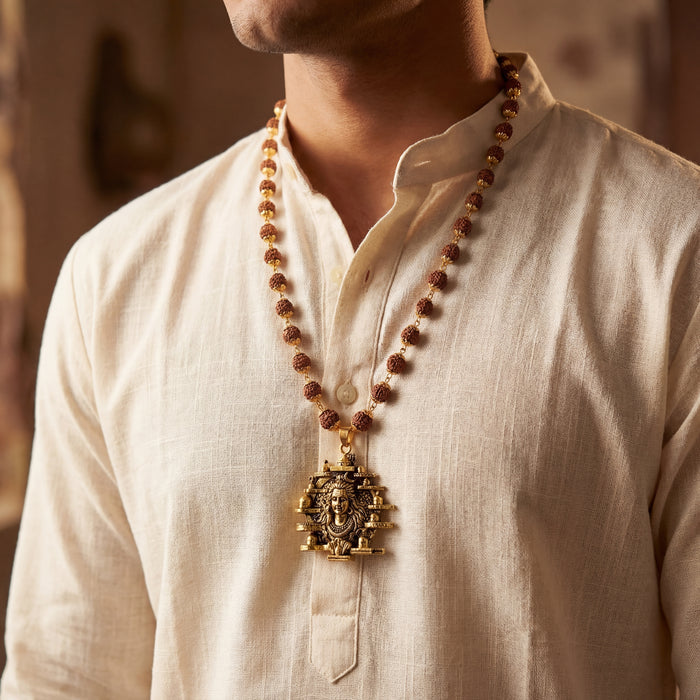 Rudraksha Mala with 12 Jyotirling Shiv Pendant - view 3