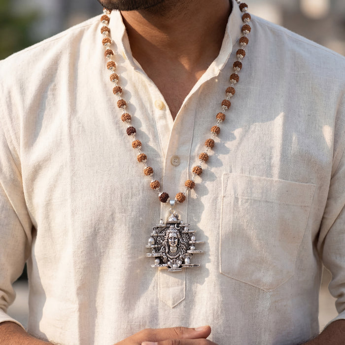 Rudraksha Mala with 12 Jyotirling Shiv Pendant - view 4